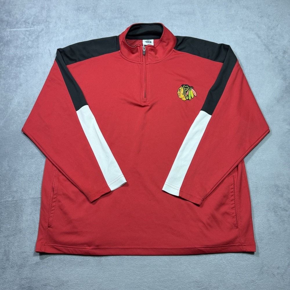 Chicago Blackhawks Quarter Zip Pullover Mens XXL NHL Official Merchandise Hockey
